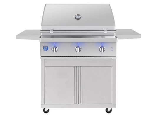 American Made Grills Atlas 36" 3 Burner Freestanding Grill - ATS36-B + CART-ATLAS-36