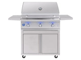 American Made Grills Atlas 36" 3 Burner Freestanding Grill - ATS36-B + CART-ATLAS-36
