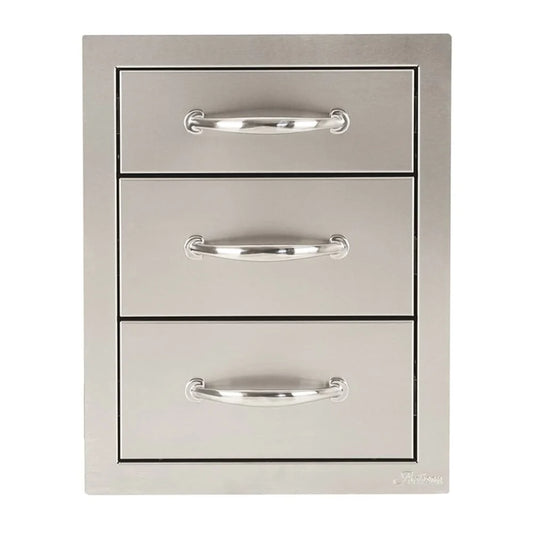 Artisan 17-inch stainless steel three drawer unit ARTP-3DR-17SC