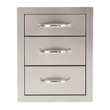 Artisan 17-inch stainless steel three drawer unit ARTP-3DR-17SC