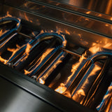 American Made Grills Atlas 42-inch built-in gas grill — burners lit