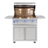 American Made Grills Atlas 42-inch grill cart — Atlas cart shown with a grill head fitted, hood open
