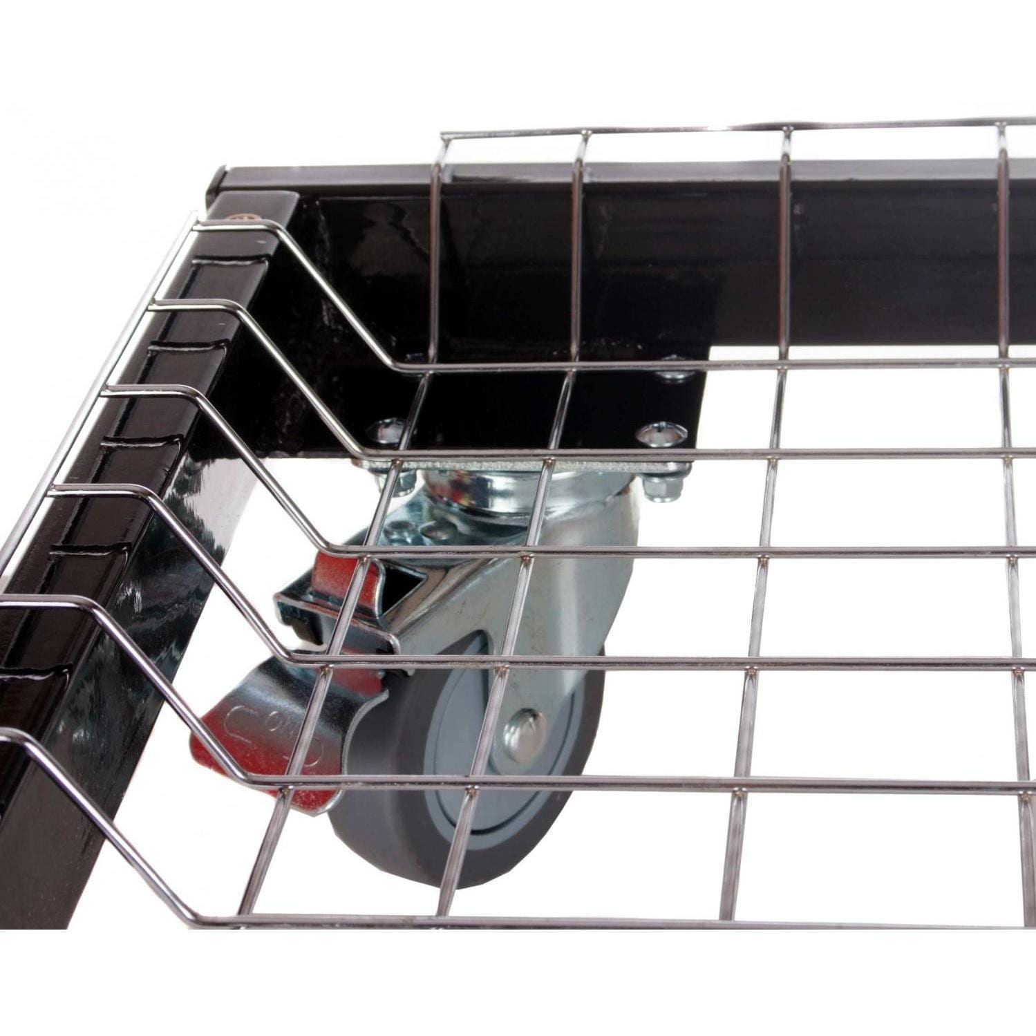 Primo cart base with storage basket for Oval X-Large and Large ceramic grills, rolling steel stand