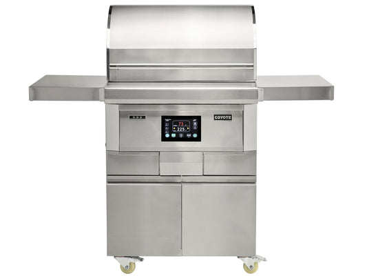 Coyote Next-Gen 28-Inch Pellet Grill with Cart C2P28