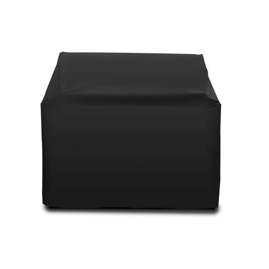 American Made Grills Encore and Muscle 36-inch freestanding grill cover fitted over the grill and cart