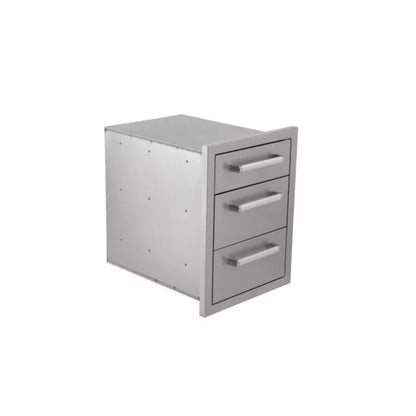 Bonfire 16.5" x 22" Stainless Steel Vertical Triple Drawer