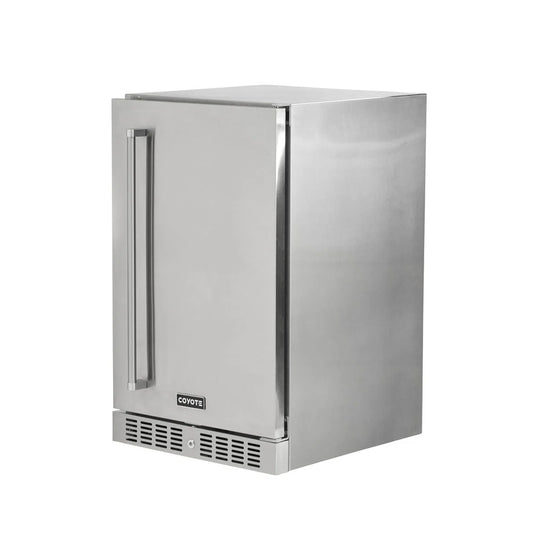 Coyote 21" Outdoor Refrigerator - Left-Hinged Door C121R-S-L