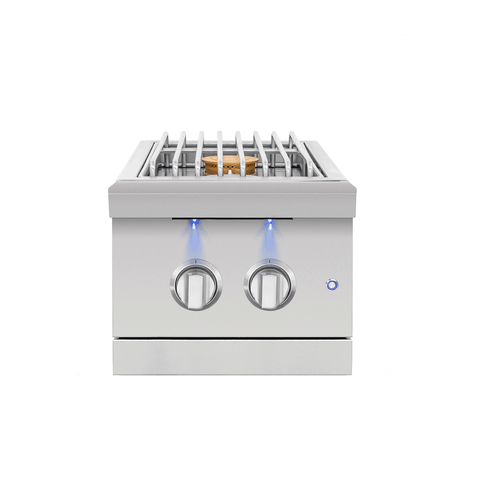 American Made Grills Encore Double Side Burner ENCSB2 - 2 Burners, 28,000 BTUs, Natural Gas or Propane