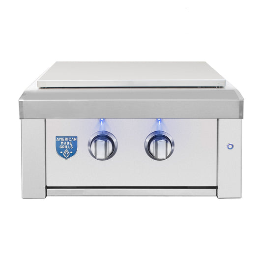 American Made Grills Estate power burner — with the lid closed