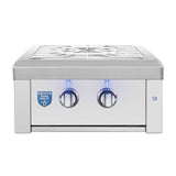 American Made Grills Estate power burner — with the lid removed