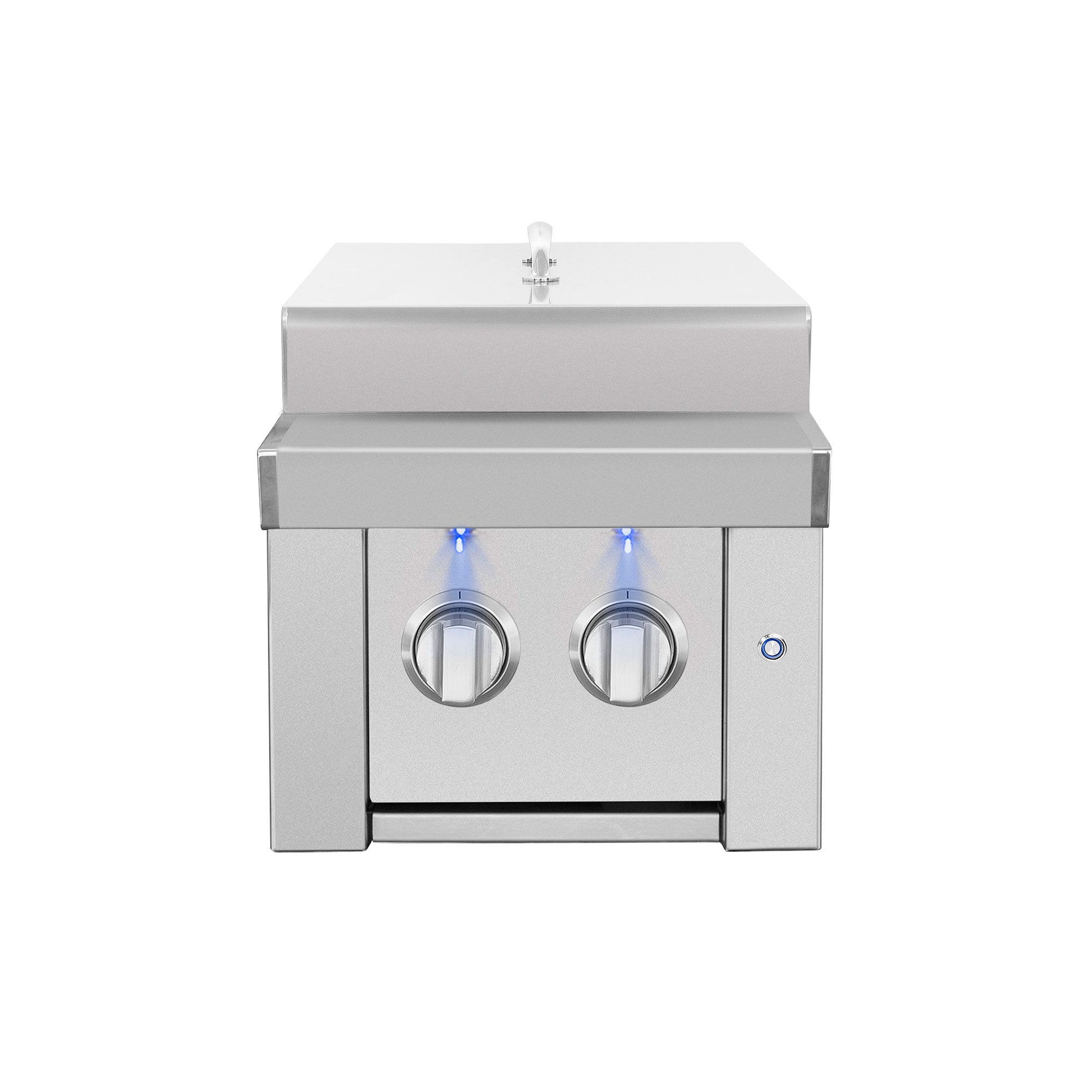 American Made Grills Estate double side burner — with the lid closed