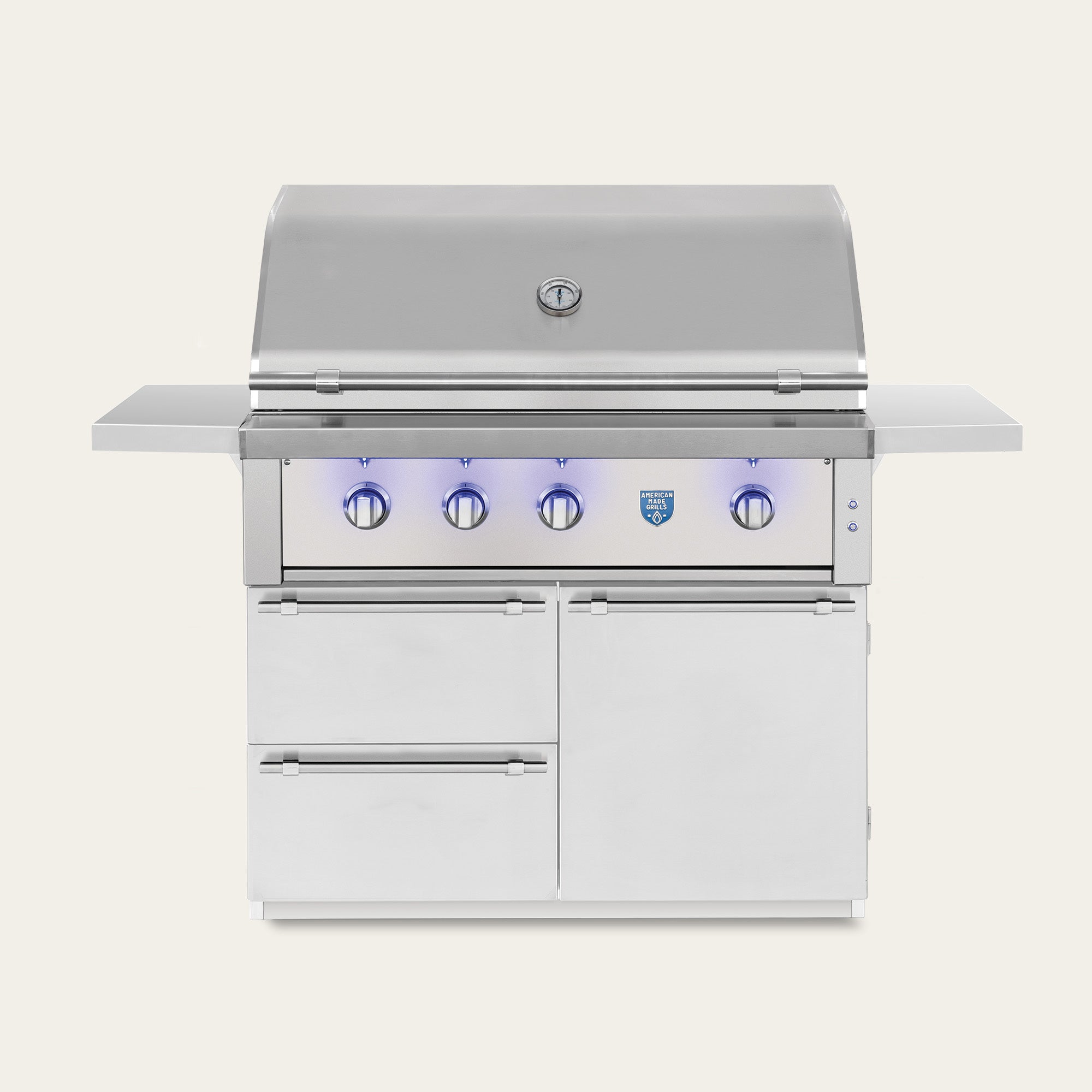 American Made Grills Estate 42-inch grill cart — shown with an Estate 42 grill head fitted