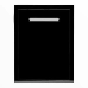 Bonfire Black Trash Can 16.5" x 22" - outdoor kitchen trash can with self-closing drawer by Bonfire, perfect for countertop use.