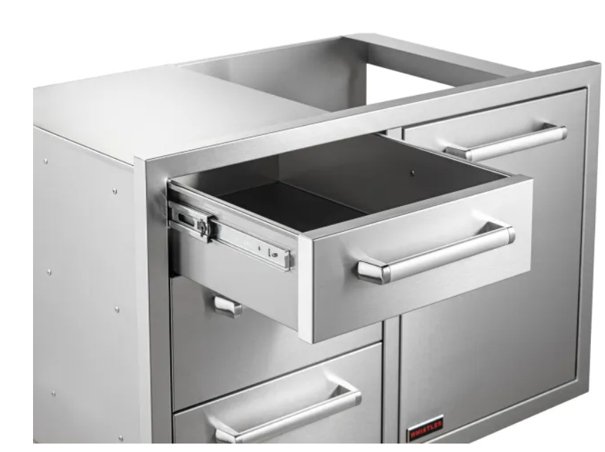 WHISTLER Triple Drawer & Trash Can Combo