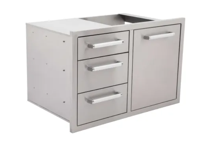 WHISTLER Triple Drawer & Trash Can Combo