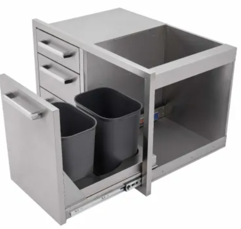 WHISTLER Triple Drawer & Trash Can Combo