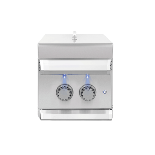 American Made Grills Muscle double side burner — with the lid closed