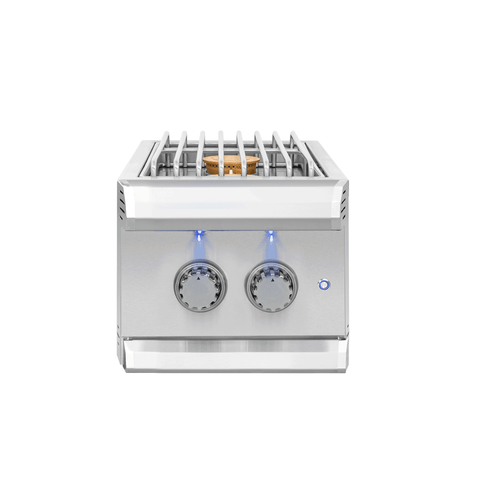 American Made Grills Muscle Double Side Burner MUSSB2 - 2 Burners, 28,000 BTUs, Natural Gas or Propane
