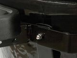Side shelf mounting bracket on the Primo Oval XX-Large All-In-One ceramic charcoal grill, PGCXXLC
