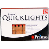 Primo Quick Lights firestarters 24-count case, light lump charcoal without lighter fluid