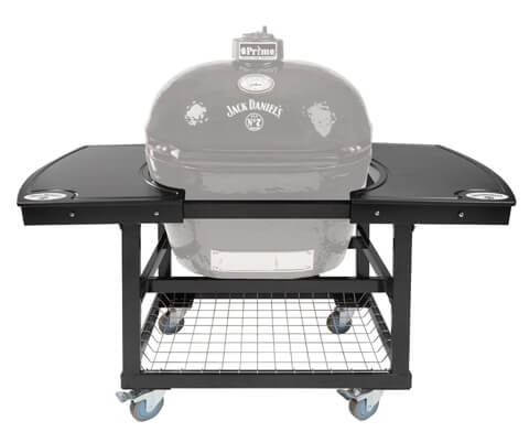 Primo Jack Daniel's Edition 2-piece island top for Oval X-Large ceramic grill, mounts on the Primo cart base