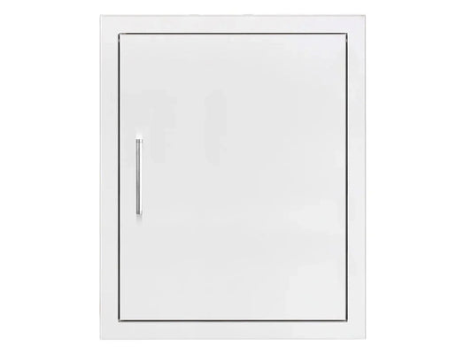 TrueFlame 18-inch stainless steel single vertical access door with vertical bar handle for outdoor kitchen