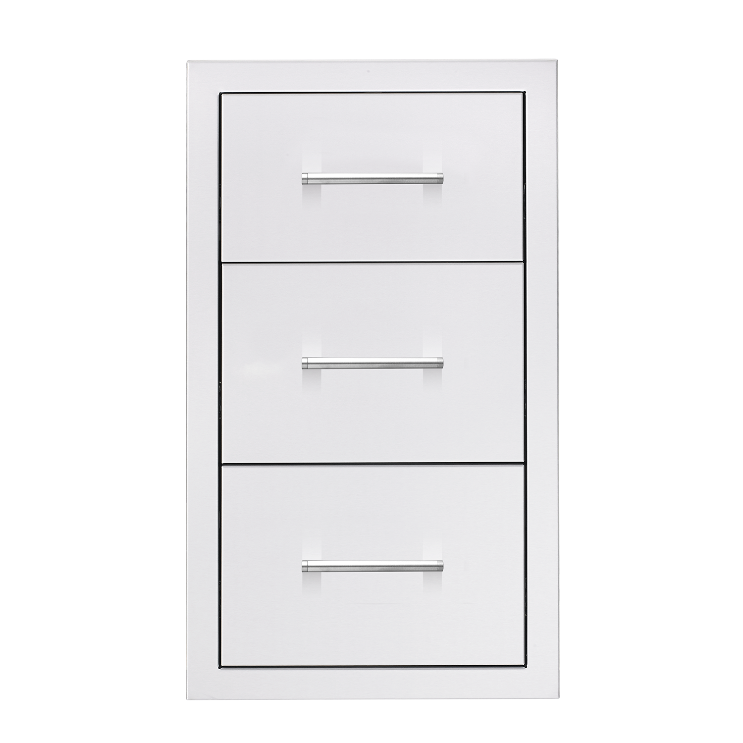 TrueFlame 17-inch stainless steel triple access drawer for built-in outdoor kitchen