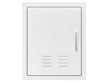 TrueFlame 18-inch stainless steel vertical single access door with right hinge and bottom vents for outdoor kitchen island