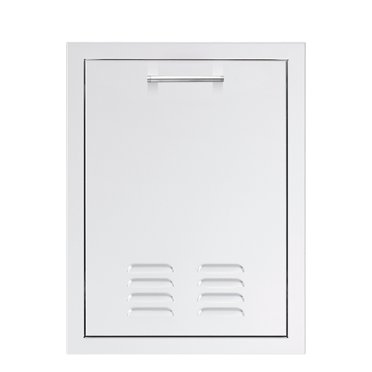 TrueFlame 20-inch stainless steel vertical access door with bottom vents for LP propane tank storage