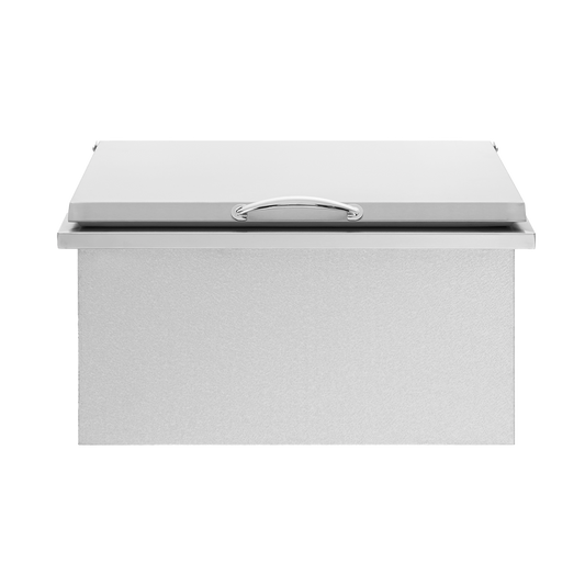 TrueFlame 28-inch stainless steel drop-in insulated ice chest cooler with lid for outdoor kitchen