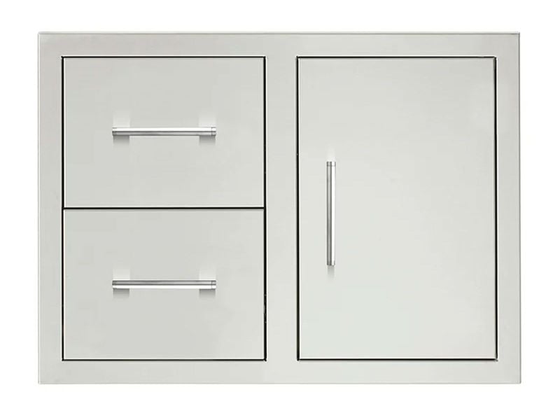 TrueFlame 30-inch stainless steel access door and double drawer combo for outdoor kitchen island