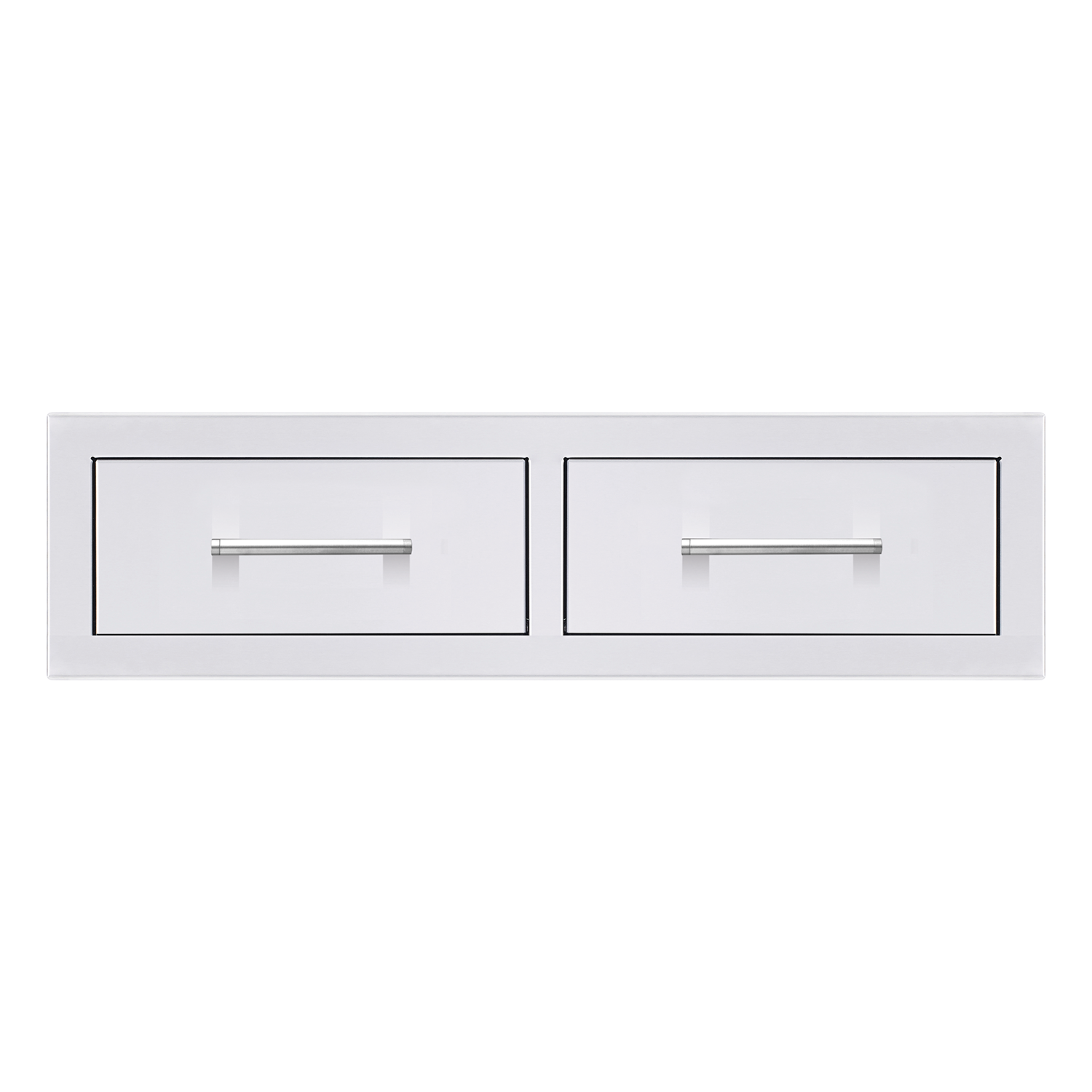 TrueFlame 32-inch stainless steel horizontal double access drawer for outdoor kitchen island