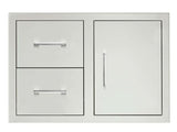TrueFlame 32-inch stainless steel access door and double drawer combo for outdoor kitchen island