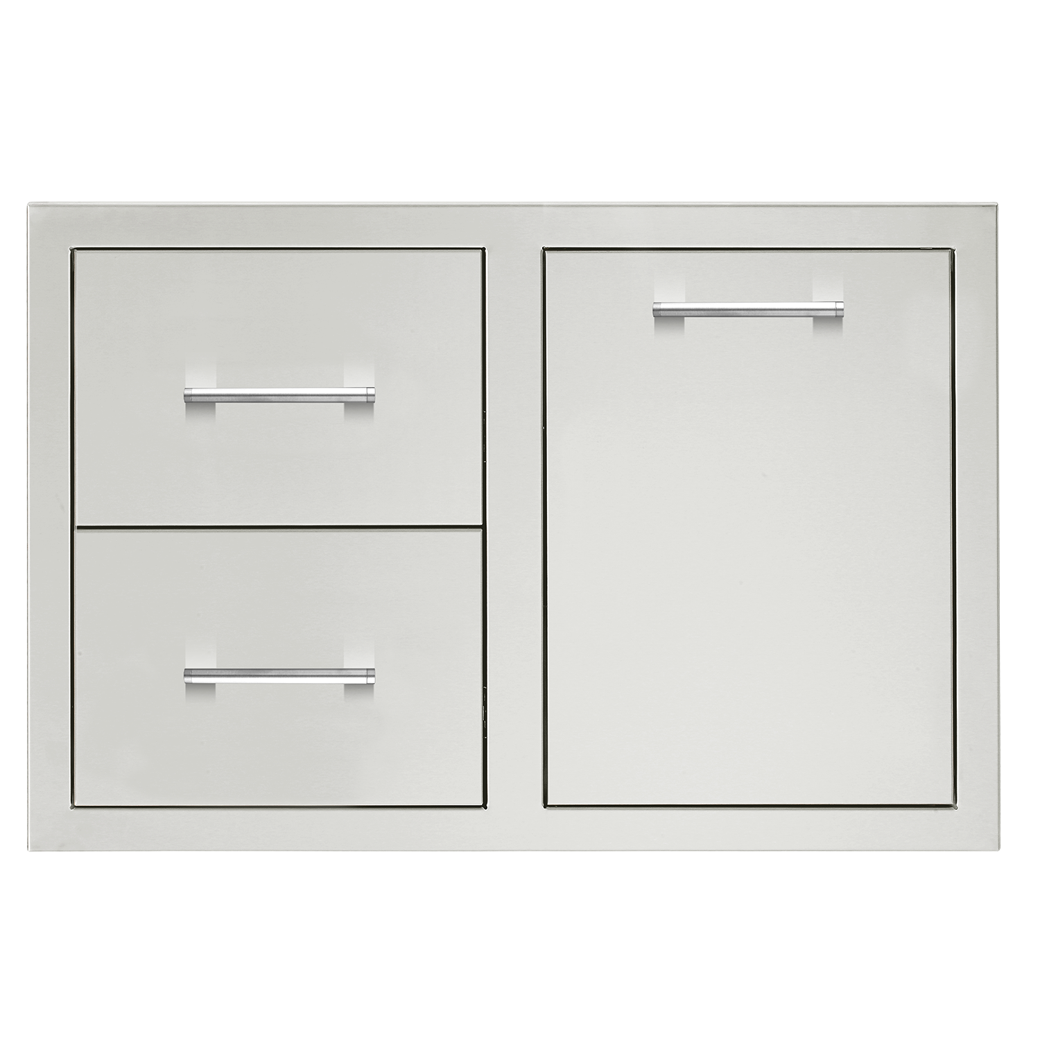TrueFlame 33-inch stainless steel access door and double drawer combo for outdoor kitchen island