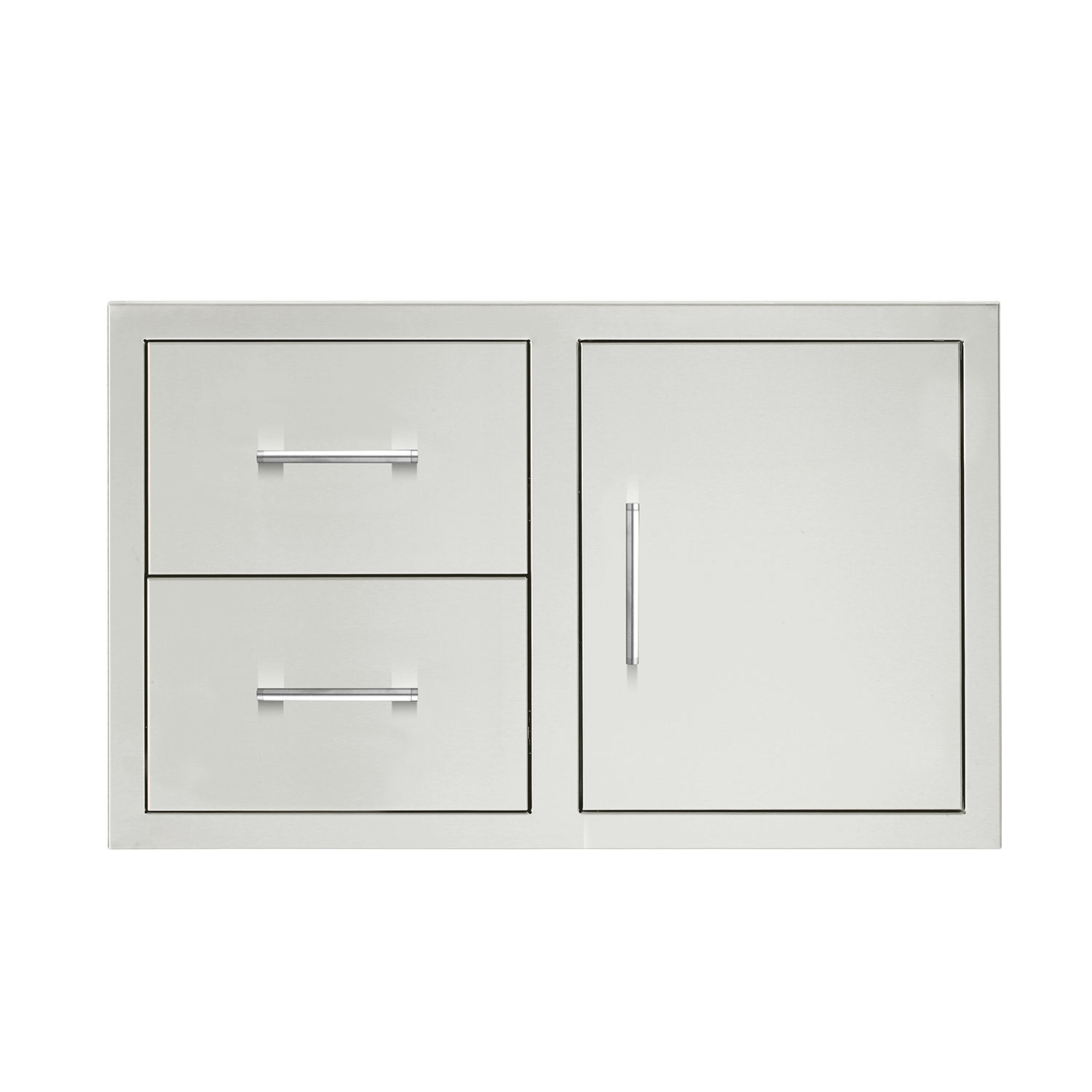 TrueFlame 36-inch stainless steel access door and double drawer combo for outdoor kitchen island