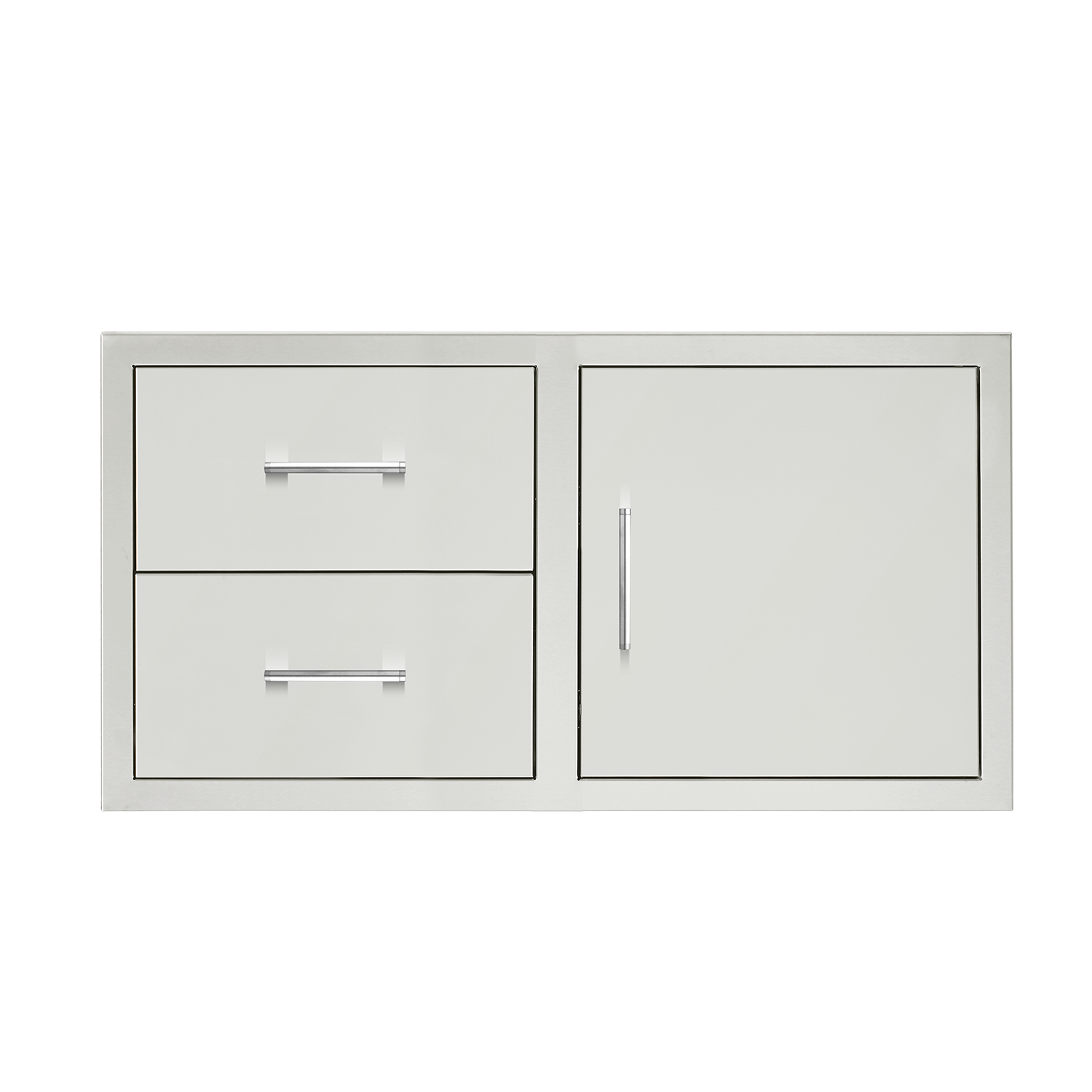TrueFlame 42-inch stainless steel access door and double drawer combo for outdoor kitchen island