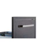 Bonfire Black Trash Can 16.5" x 22" Black Series highlighting its tough 304 stainless steel material and double bucket design.
