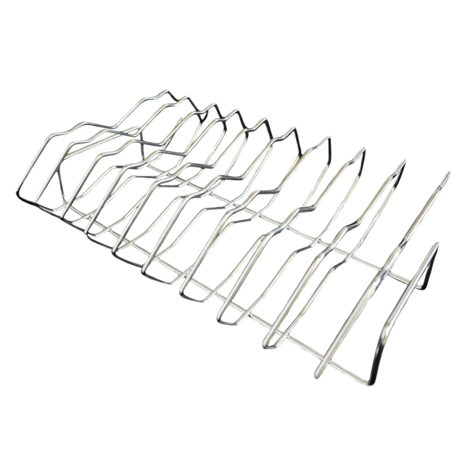 Primo 9-slot rib rack for Oval X-Large ceramic grill, holds racks of ribs upright
