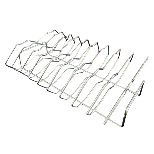 Primo 9-slot rib rack for Oval X-Large ceramic grill, holds racks of ribs upright