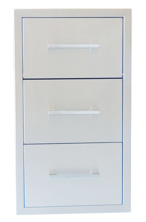 Sunstone Signature Series 17" Paper Towel and Double Drawer Combo BA-DPCF17 - Beveled Frame