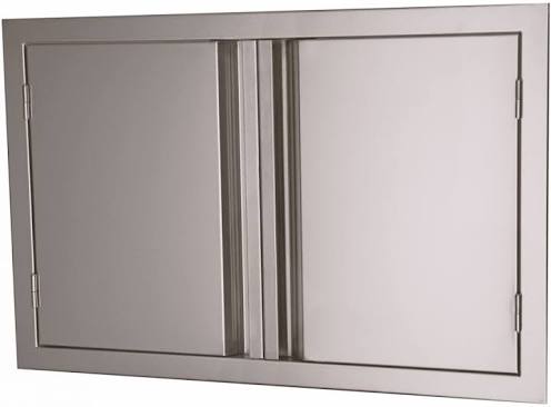 RCS Valiant Series Double Door 30" x 19" VDD1 showcasing durable 304 stainless steel construction, designed for outdoor kitchens.