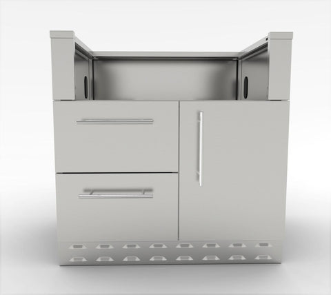 Sunstone Gas Grill Base Cabinet SAC-GLPCD - 34", 40" or 46", 304 Stainless Steel