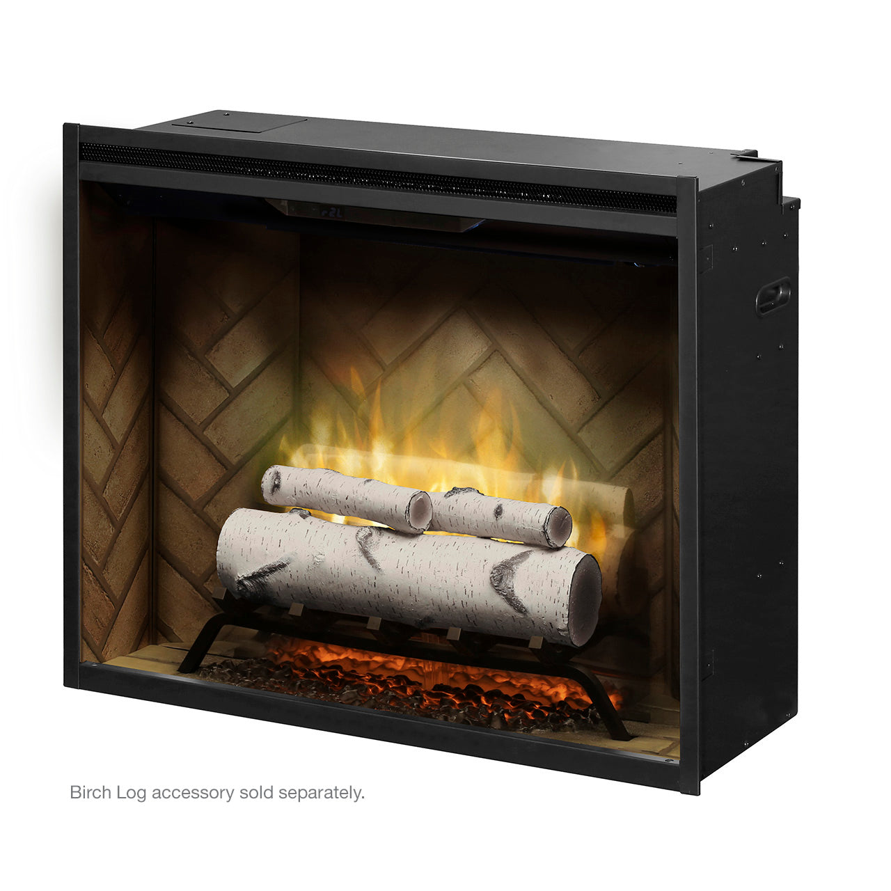 Dimplex 30” Revillusion Built-In Electric Firebox (Weathered Concrete, Glass Pane & Plug Kit Included)