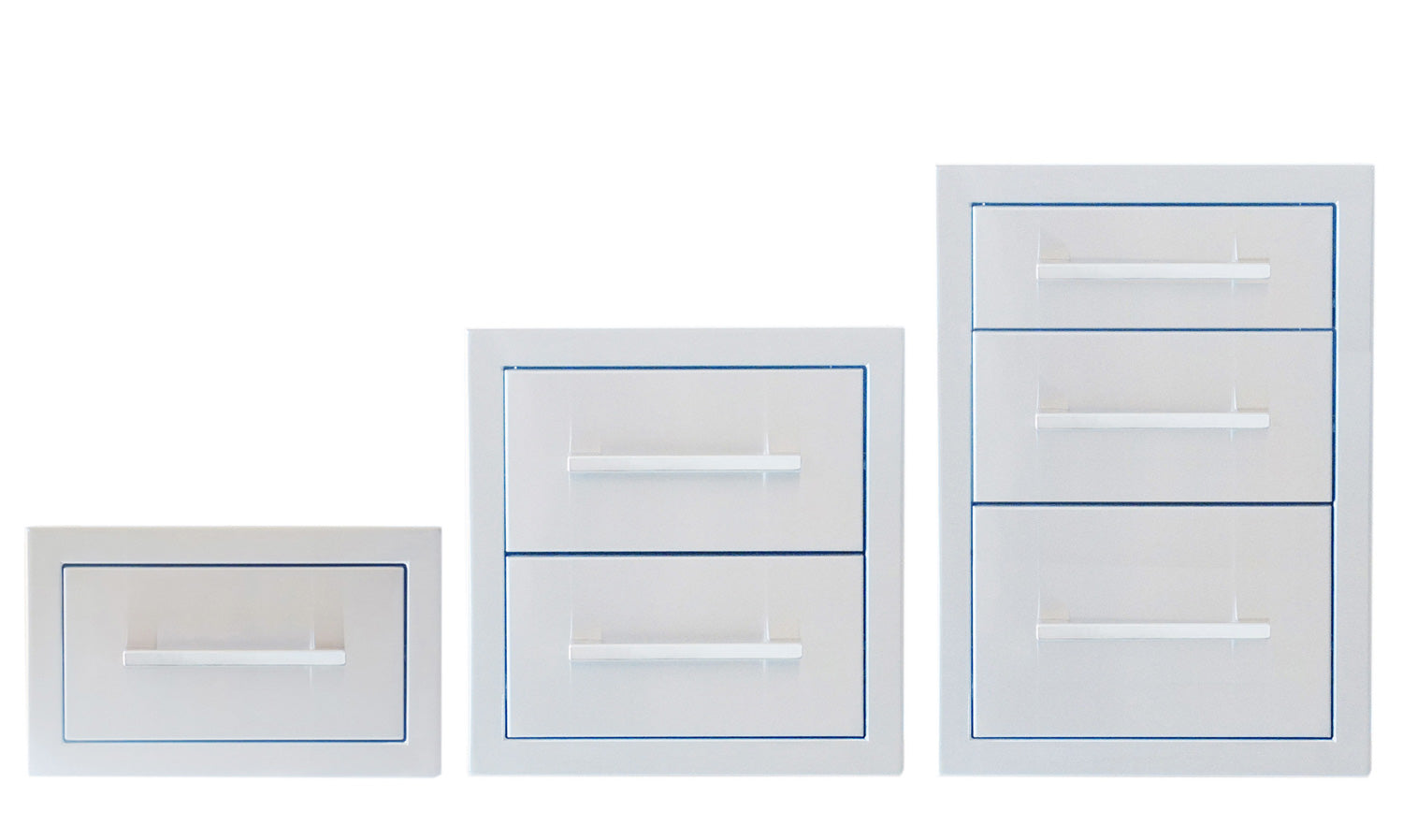 Sunstone Signature Series 6" Beveled Frame Drawer Unit showcasing soft-closing drawer tracks for easy use.