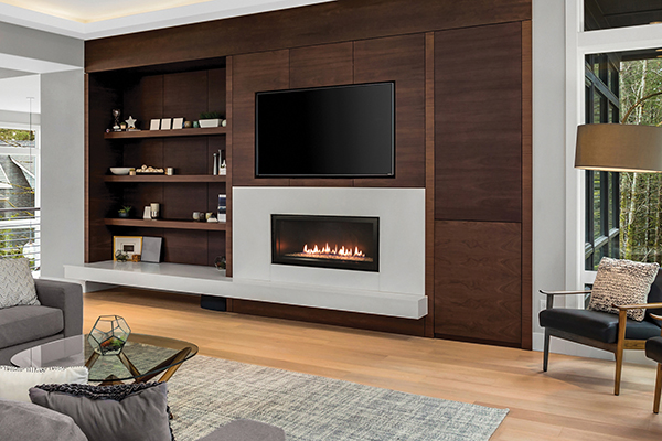 Contemporary fireplace 