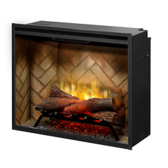 Dimplex 30” Revillusion Built-In Electric Firebox (Weathered Concrete, Glass Pane & Plug Kit Included)