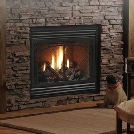 Kingsman ZERO CLEARANCE DIRECT VENT GAS FIREPLACE ‐ 36" WIDE BY 24