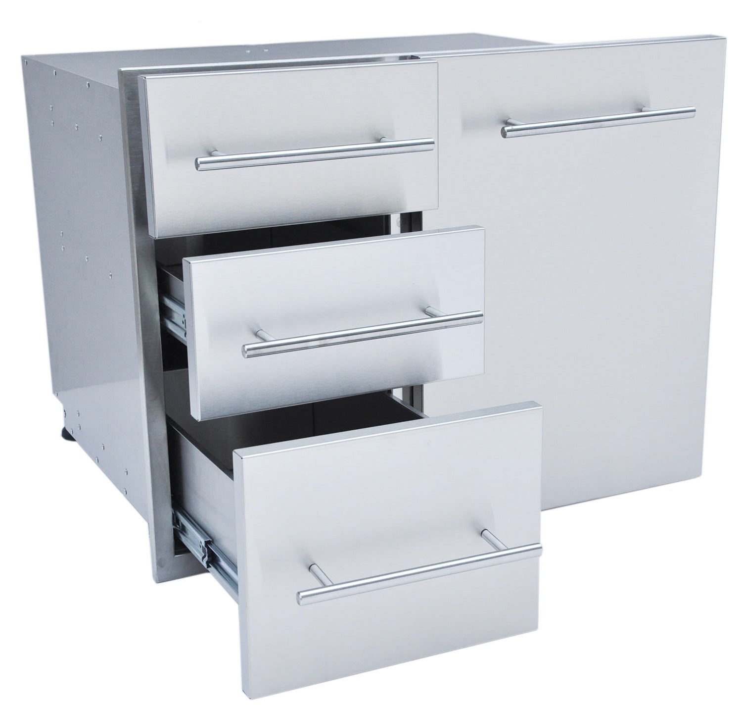 Sunstone Designer Series 30" W Multi-Configurable Liquid Propane Triple Drawer Combo w/Self-Leveling Legs