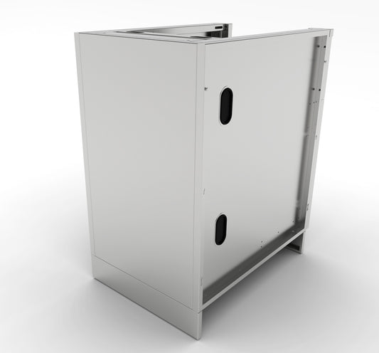 20" Appliance Cabinet by Sunstone showcasing a stylish left-swing door design for easy access.