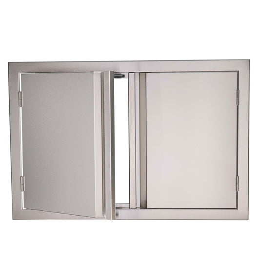 RCS Valiant Series Double Door 30" x 19" VDD1 with 90-degree swinging doors and recessed handles, perfect for your outdoor storage needs.